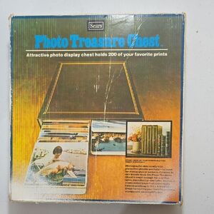 Sears Blue and Gold Photo Display Chest